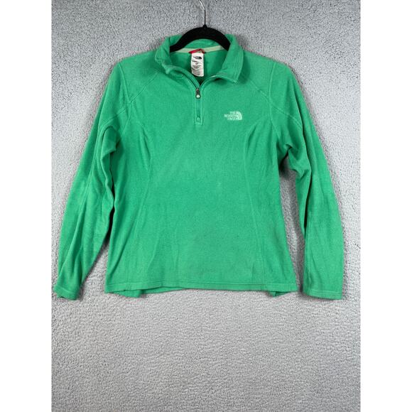The North Face Sweaters - The North Face Womens Green Fleece 1/4 Zip Pull Over Jacket Size S